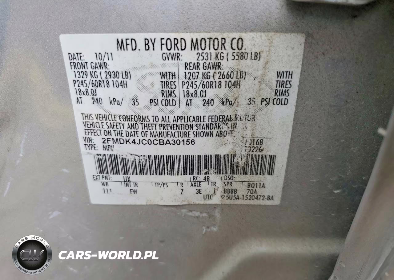 2012 Ford Edge Sel VIN:2FMDK4JC0CBA30156 - 13