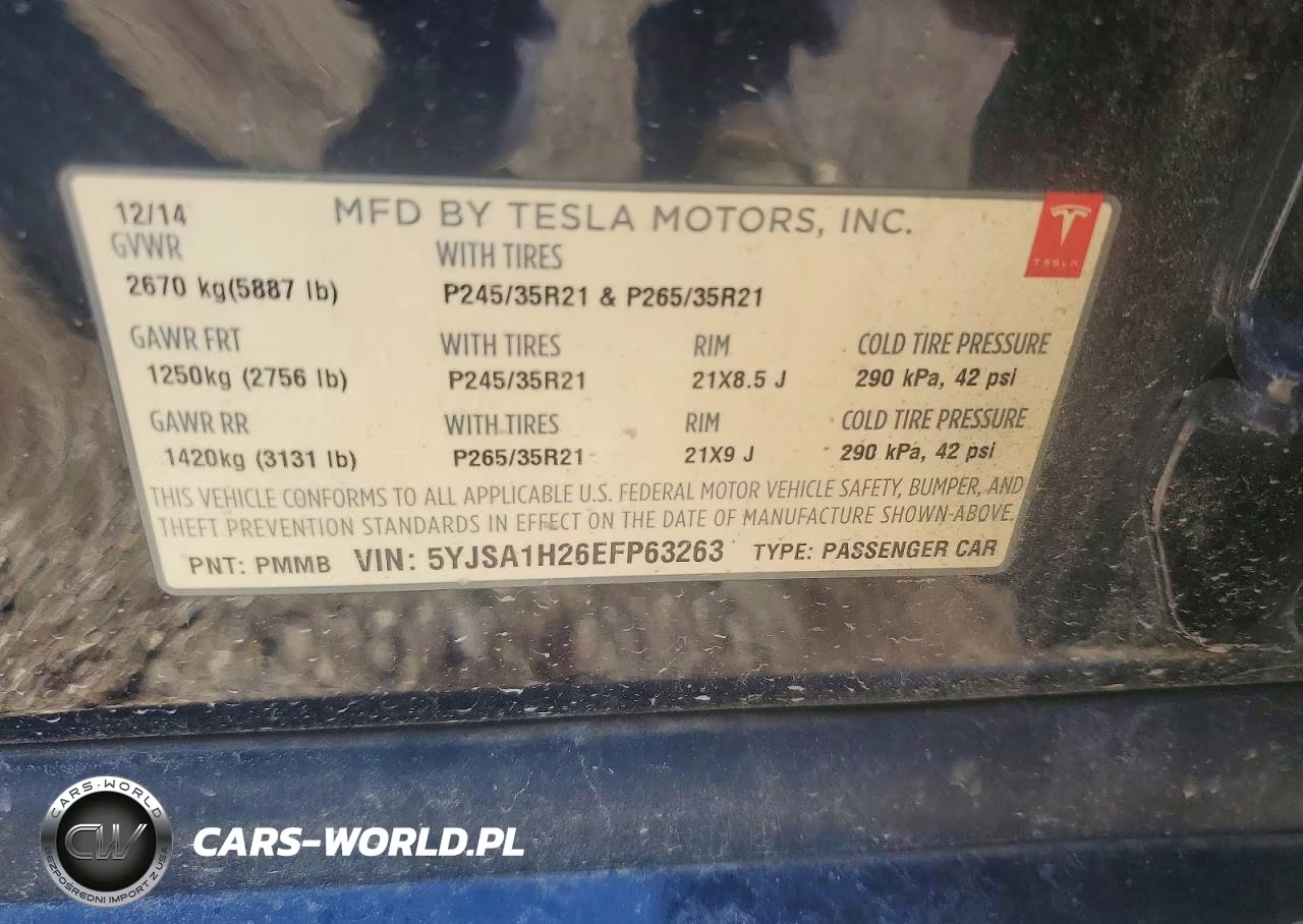 2014 Tesla Model S VIN:5YJSA1H26EFP63263 - 12
