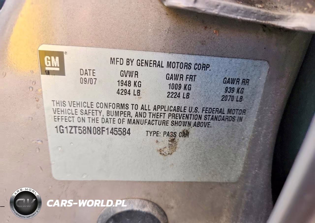 2008 Chevrolet Malibu Lt VIN:1G1ZT58N08F145584 - 12
