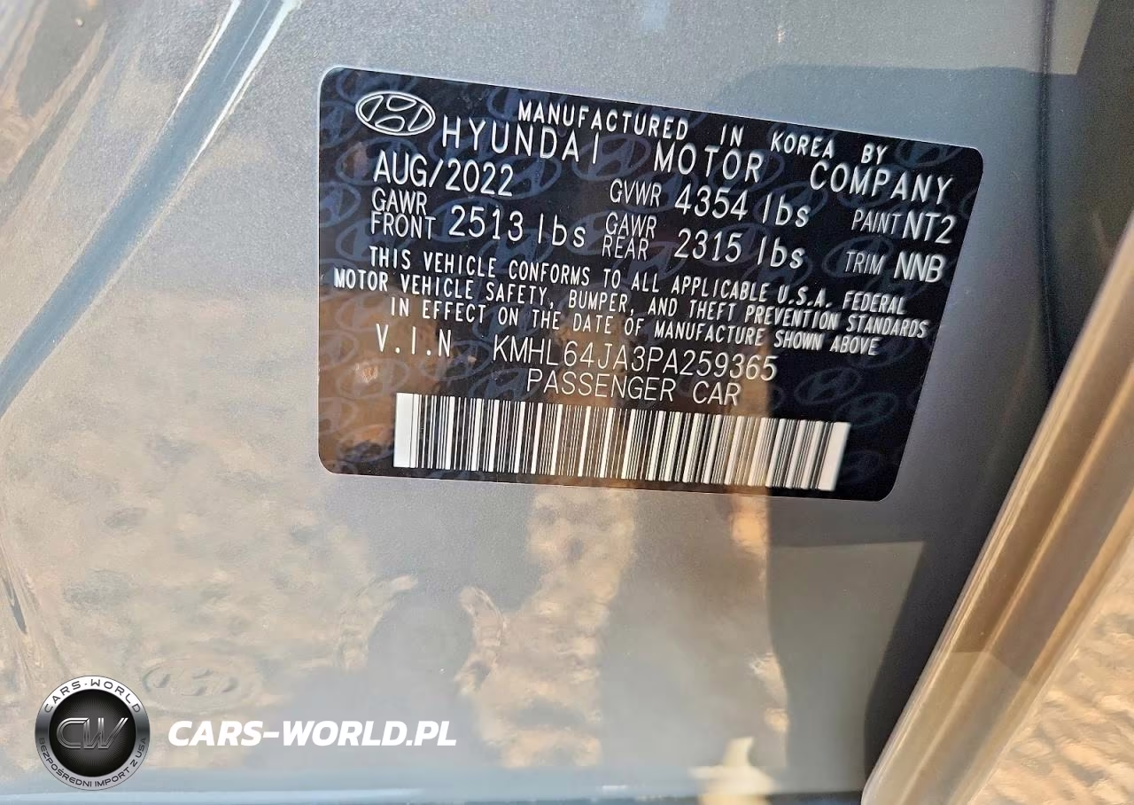 2023 Hyundai Sonata Sel VIN:KMHL64JA3PA259365 - 12