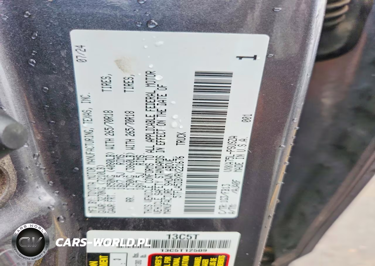 2024 Toyota Tundra Sr5 VIN:5TFLA5DBXRX221676 - 12