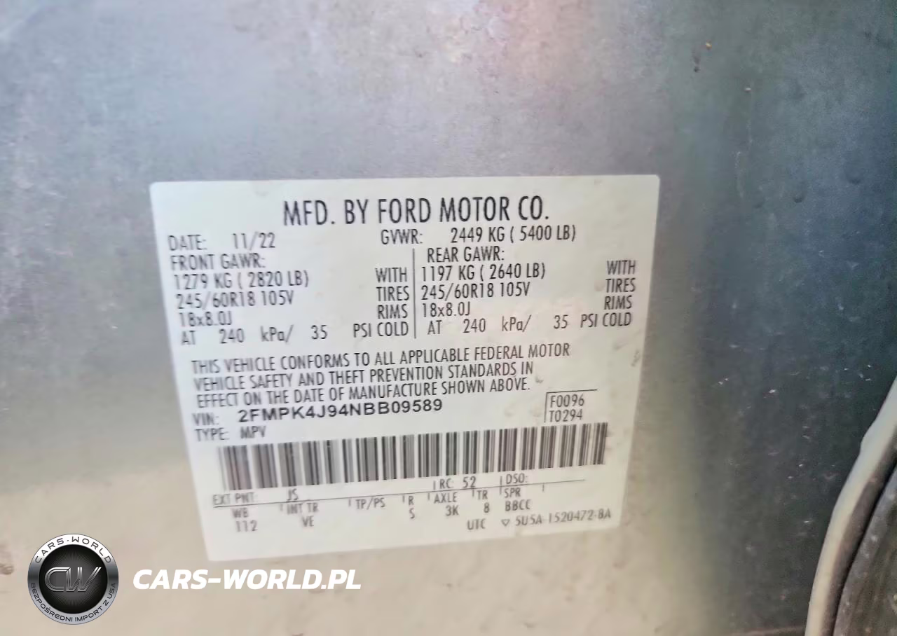 2022 Ford Edge Sel VIN:2FMPK4J94NBB09589 - 12