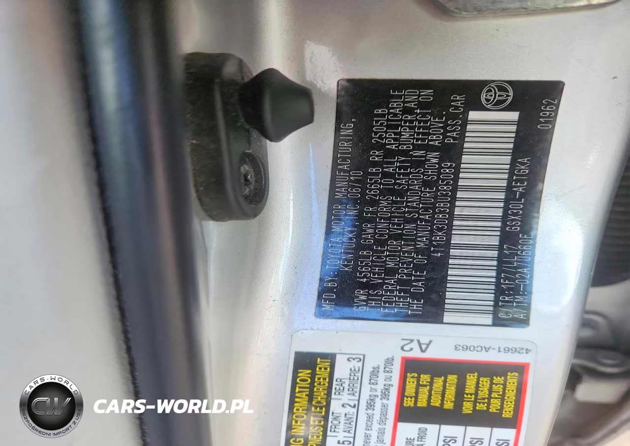 2011 Toyota Avalon Base VIN:4T1BK3DB3BU385089 - 12
