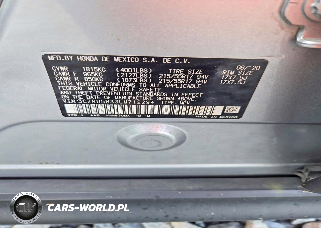 2020 Honda Hr-V Lx VIN:3CZRU5H33LM712294 - 13