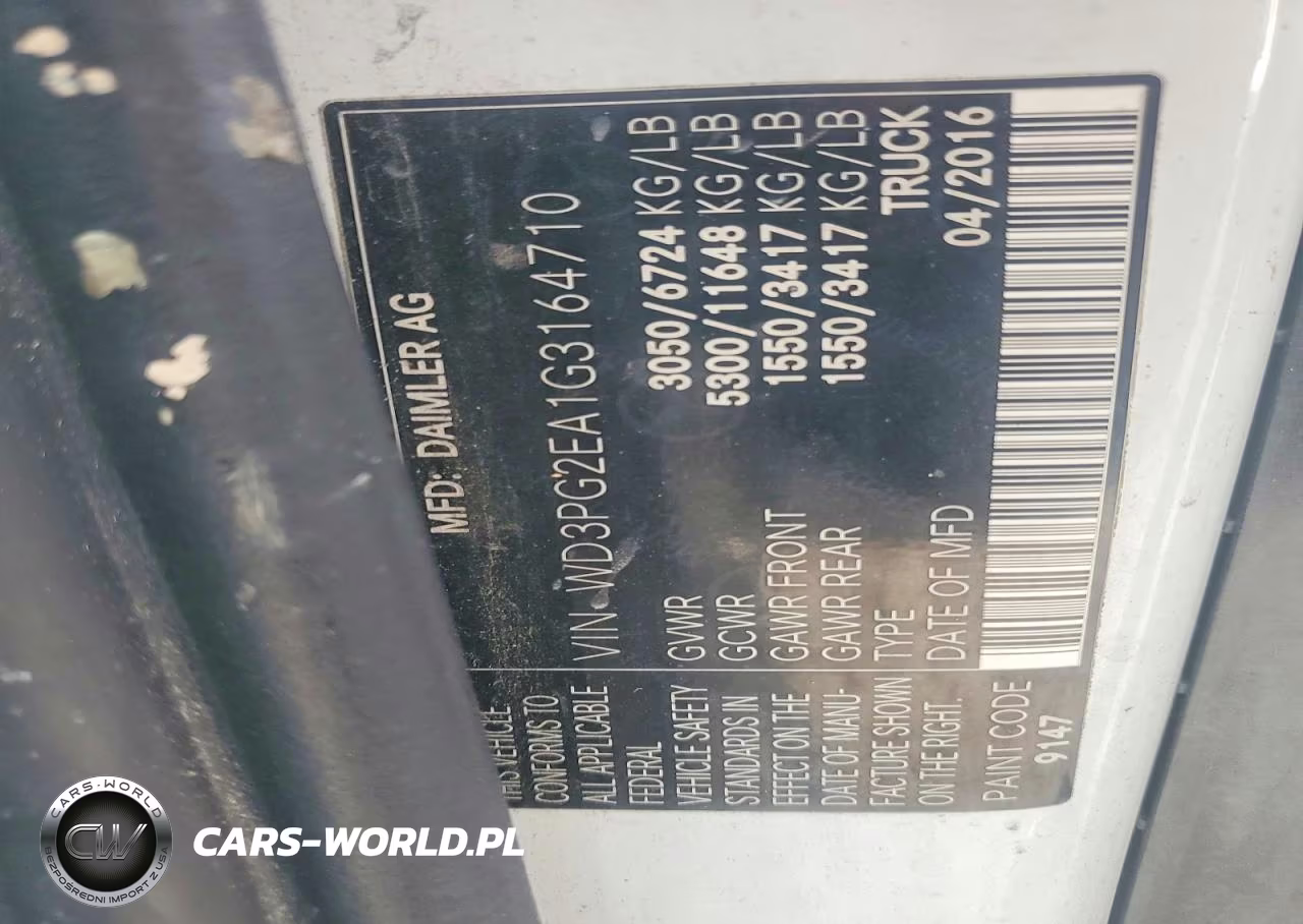 2016 Mercedes-Benz Metris VIN:WD3PG2EA1G3164710 - 13
