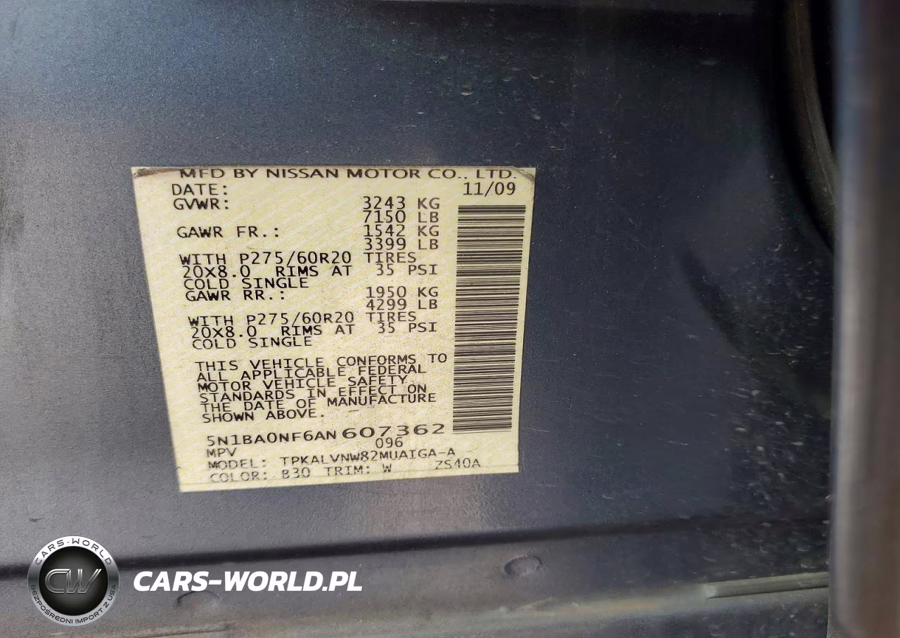 2010 Nissan Armada Platinum VIN:5N1BA0NF6AN607362 - 13