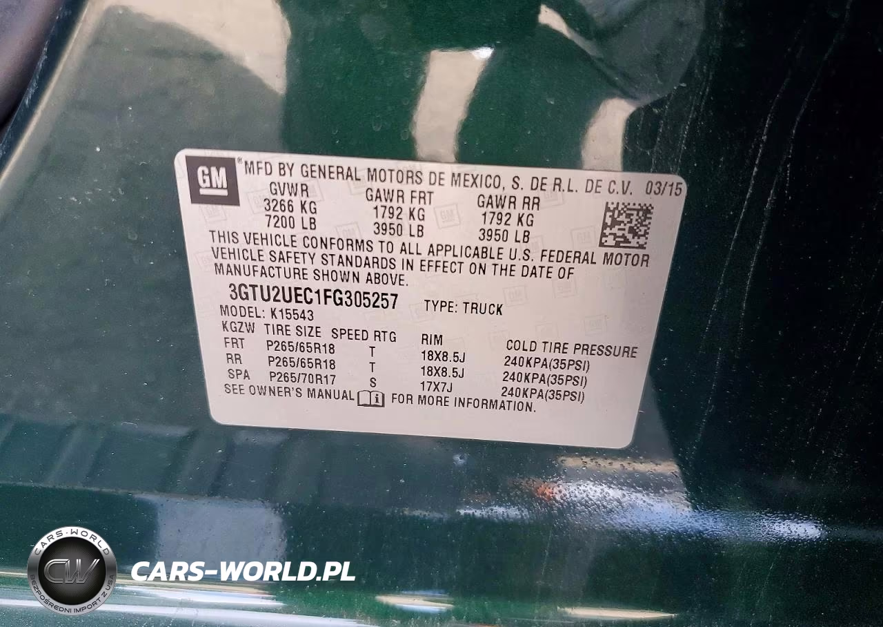 2015 GMC Sierra K1500 Sle VIN:3GTU2UEC1FG305257 - 13