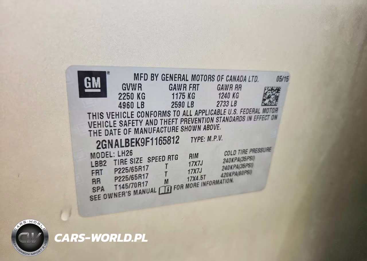 2015 Chevrolet Equinox Lt VIN:2GNALBEK9F1165812 - 13