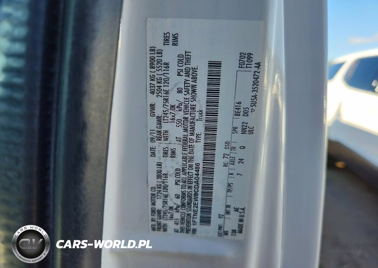 2012 Ford Econoline E250 Van VIN:1FTNE2EW8CDA04486 - 13