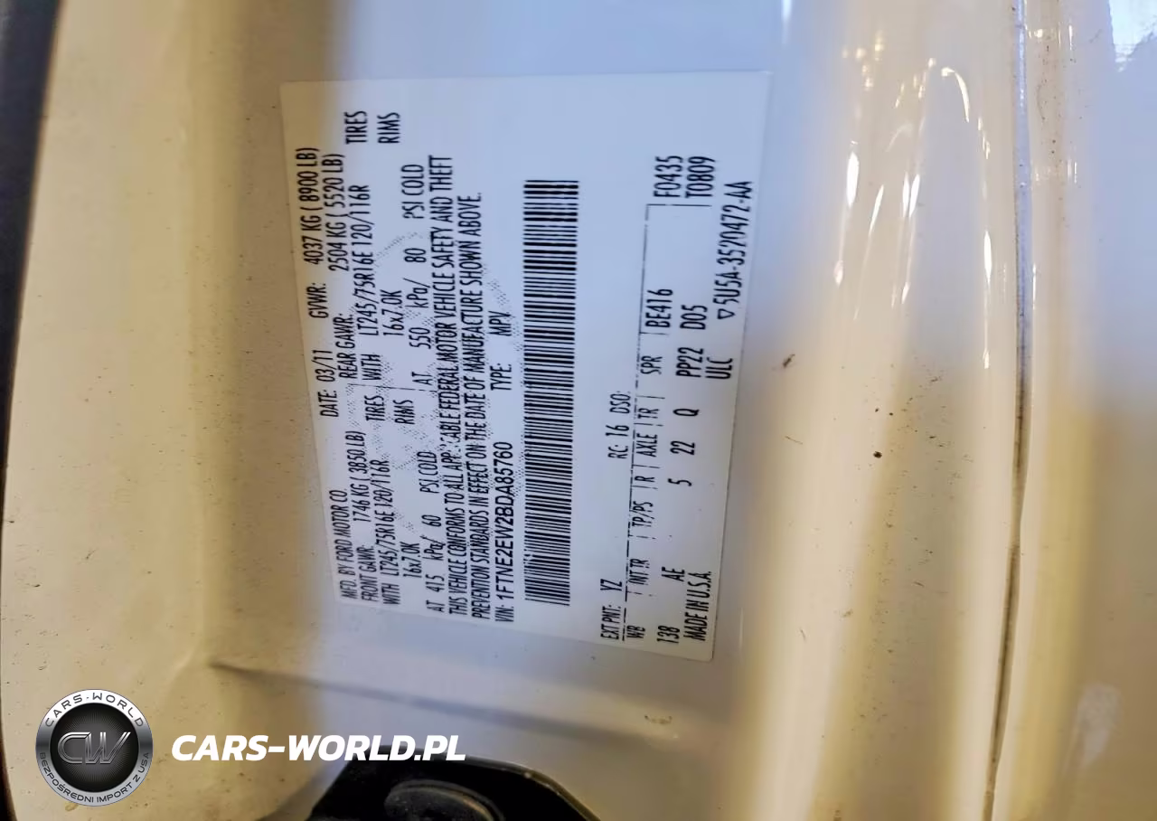 2011 Ford E250 Delivery Van VIN:1FTNE2EW2BDA85760 - 13