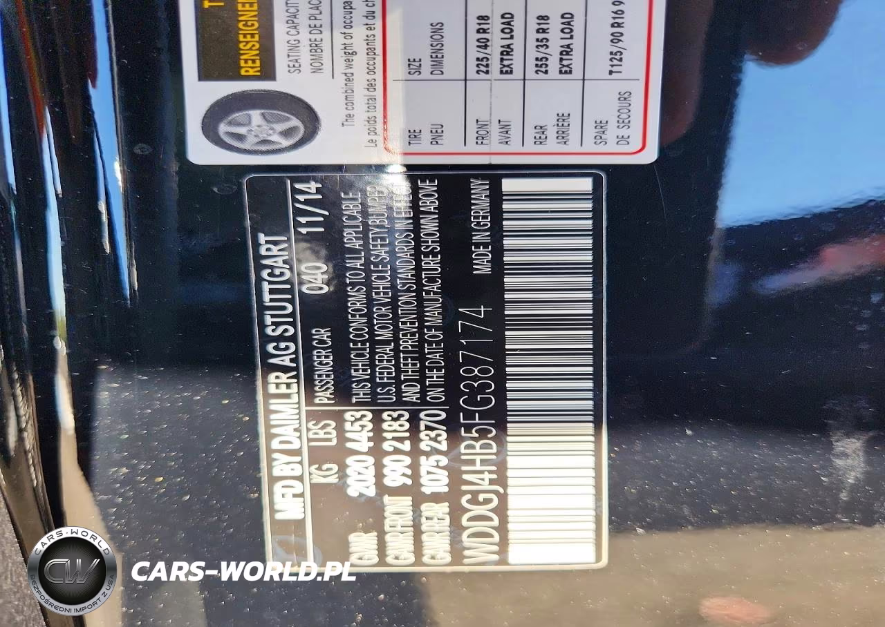 2015 Mercedes-Benz C 250 VIN:WDDGJ4HB5FG387174 - 12