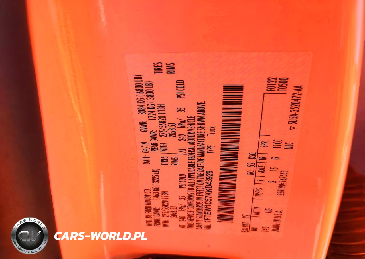 2019 Ford F150 Supercrew VIN:1FTEW1C57KKD43929 - 12