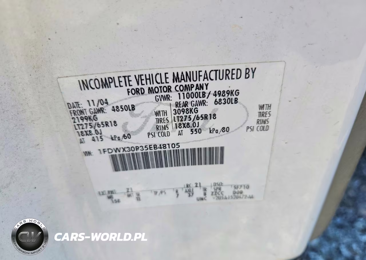 2005 Ford F350 Srw Super Duty VIN:1FDWX30P35EB48105 - 13
