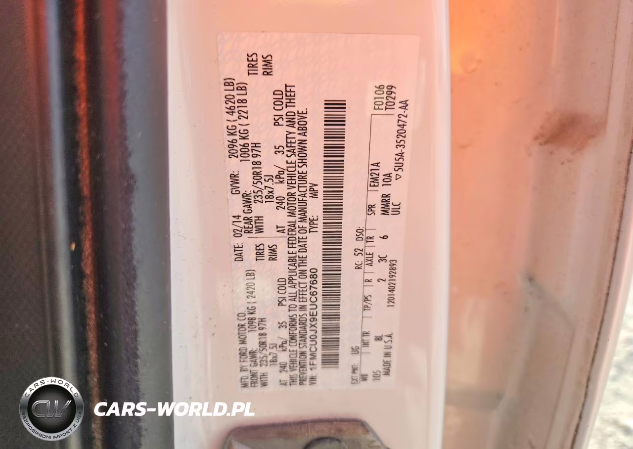 2014 Ford Escape Titanium VIN:1FMCU0JX9EUC67680 - 12