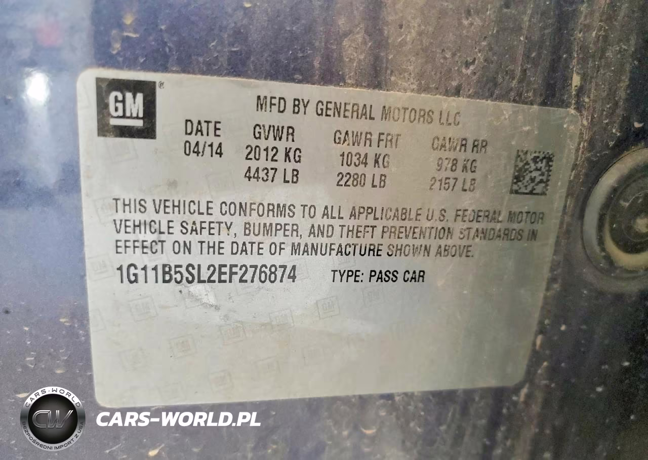 2014 Chevrolet Malibu Ls VIN:1G11B5SL2EF276874 - 12