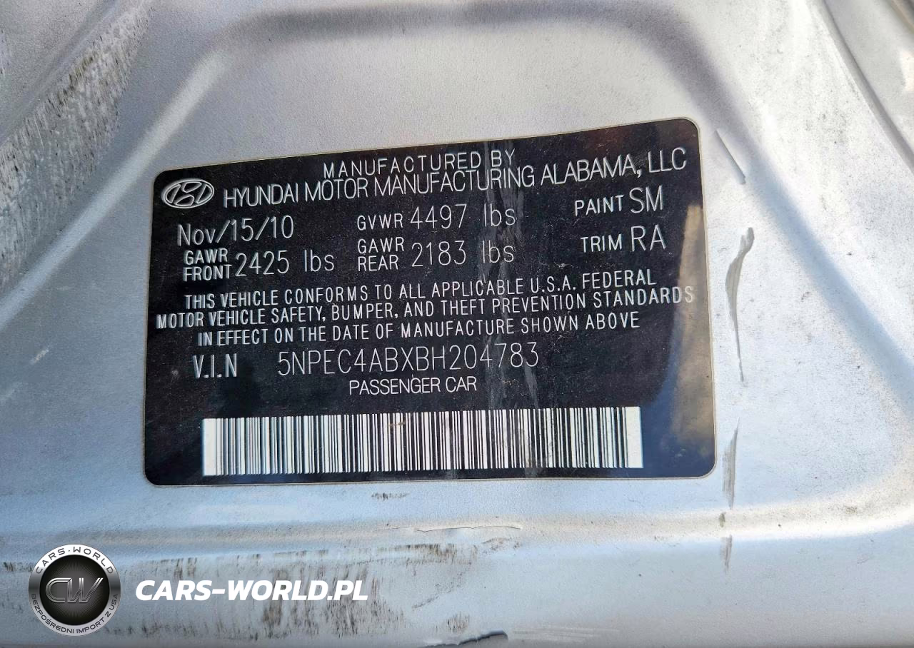 2011 Hyundai Sonata Limited 2.0T VIN:5NPEC4ABXBH204783 - 13