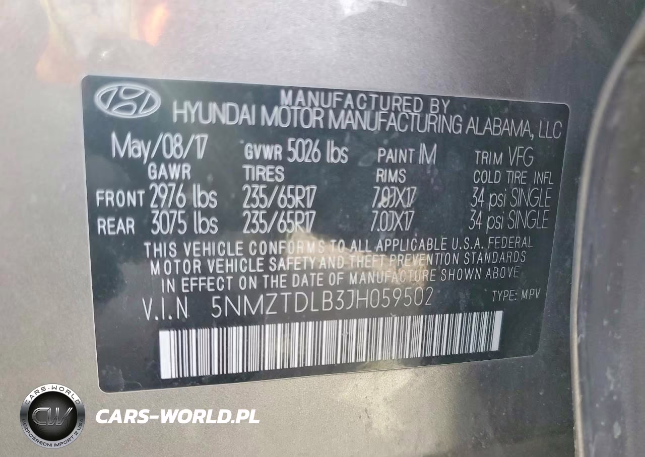 2018 Hyundai Santa Fe Sport 2.4L VIN:5NMZTDLB3JH059502 - 13