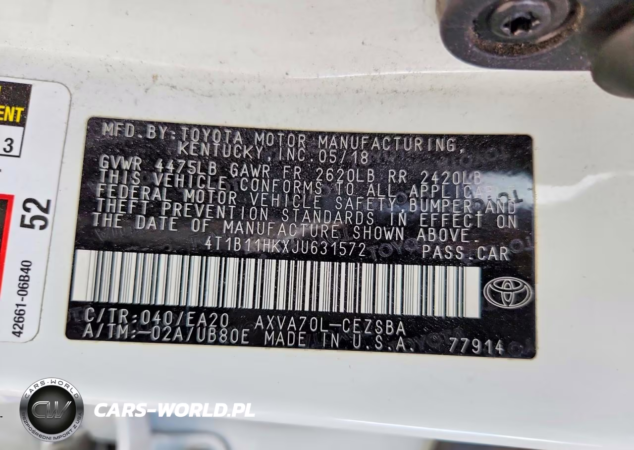 2018 Toyota Camry Se VIN:4T1B11HKXJU631572 - 13