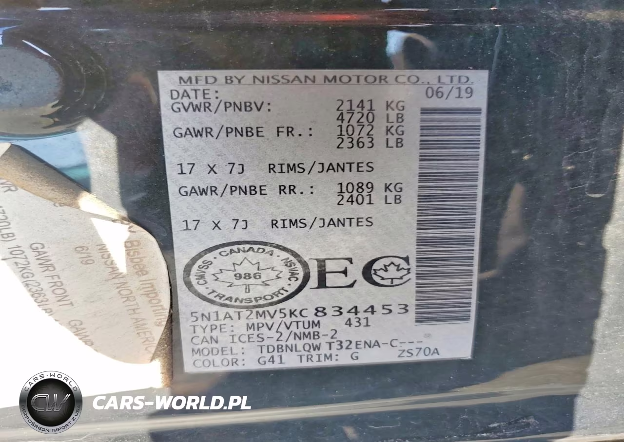 2019 Nissan Rogue S VIN:5N1AT2MV5KC834453 - 13