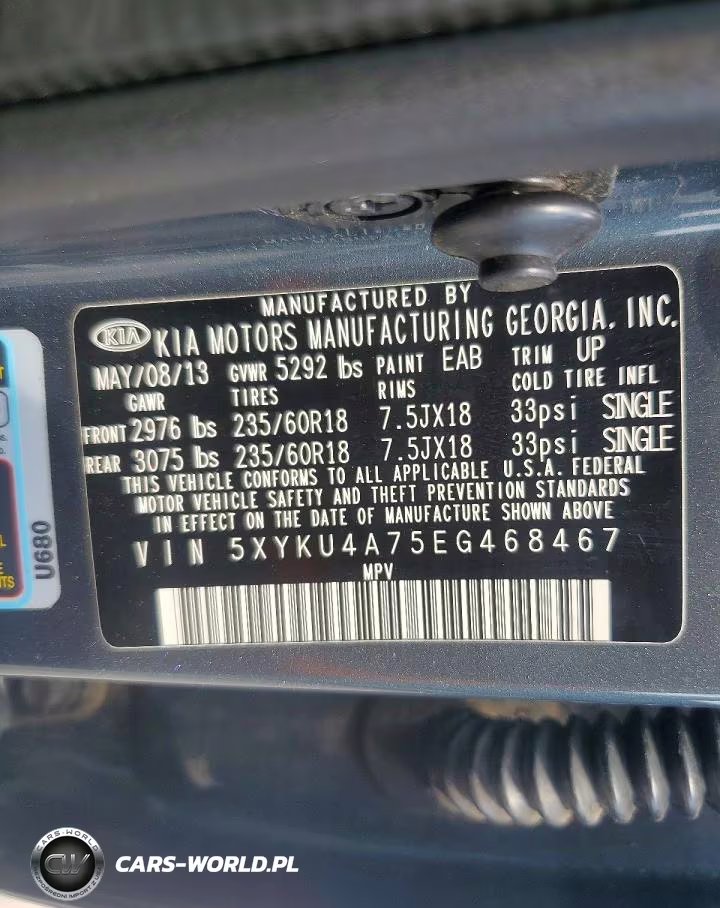 2014 Kia Sorento Ex VIN:5XYKU4A75EG468467 - 13