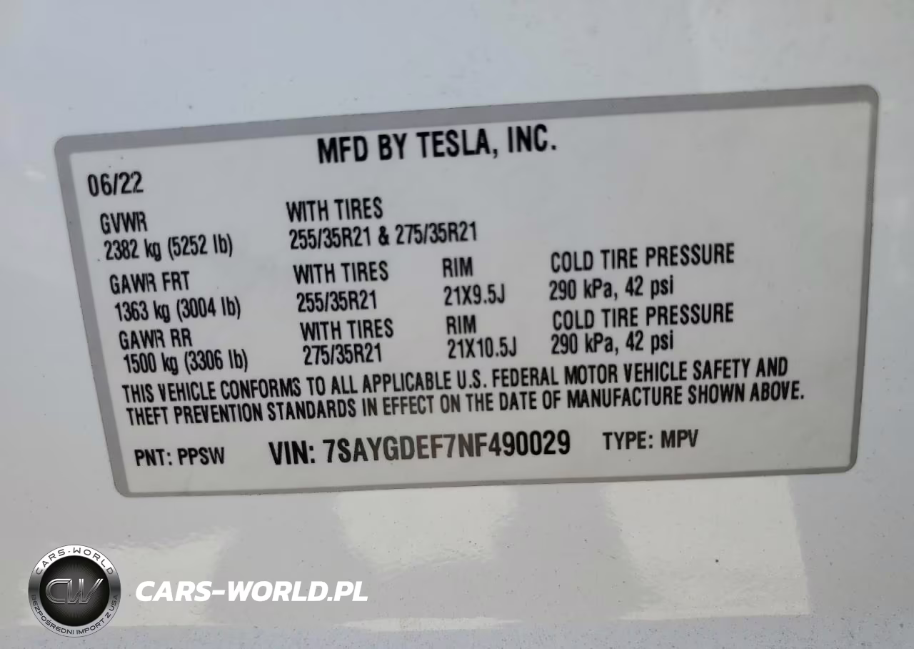 2022 Tesla Model Y VIN:7SAYGDEF7NF490029 - 12