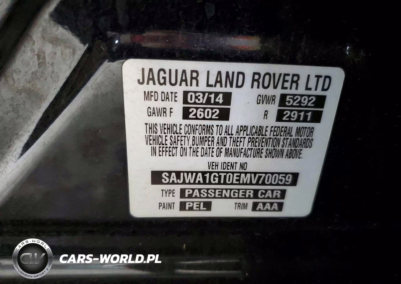 2014 Jaguar Xj Supercharged VIN:SAJWA1GT0EMV70059 - 12