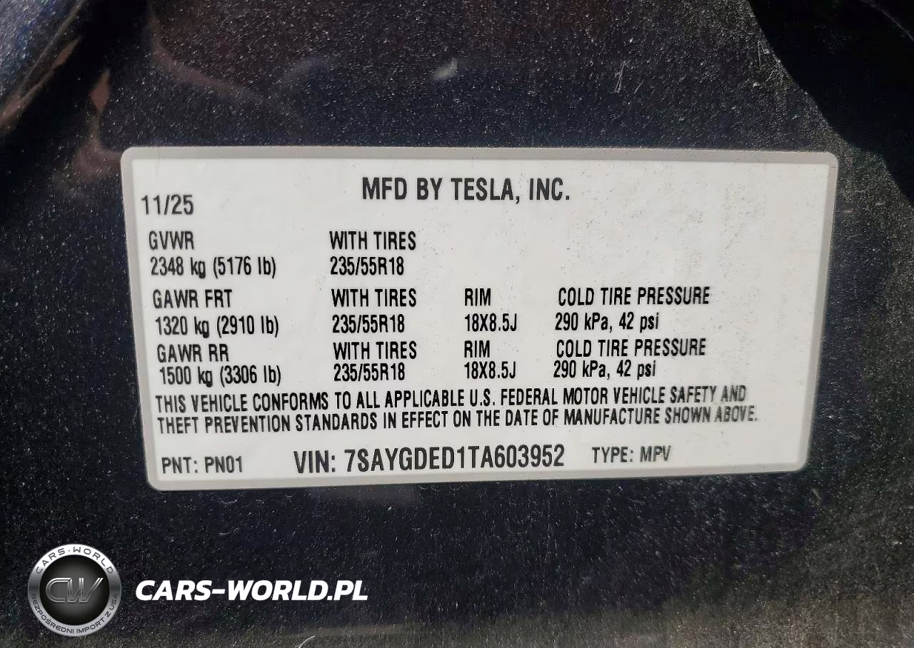 2026 Tesla Model Y VIN:7SAYGDED1TA603952 - 12