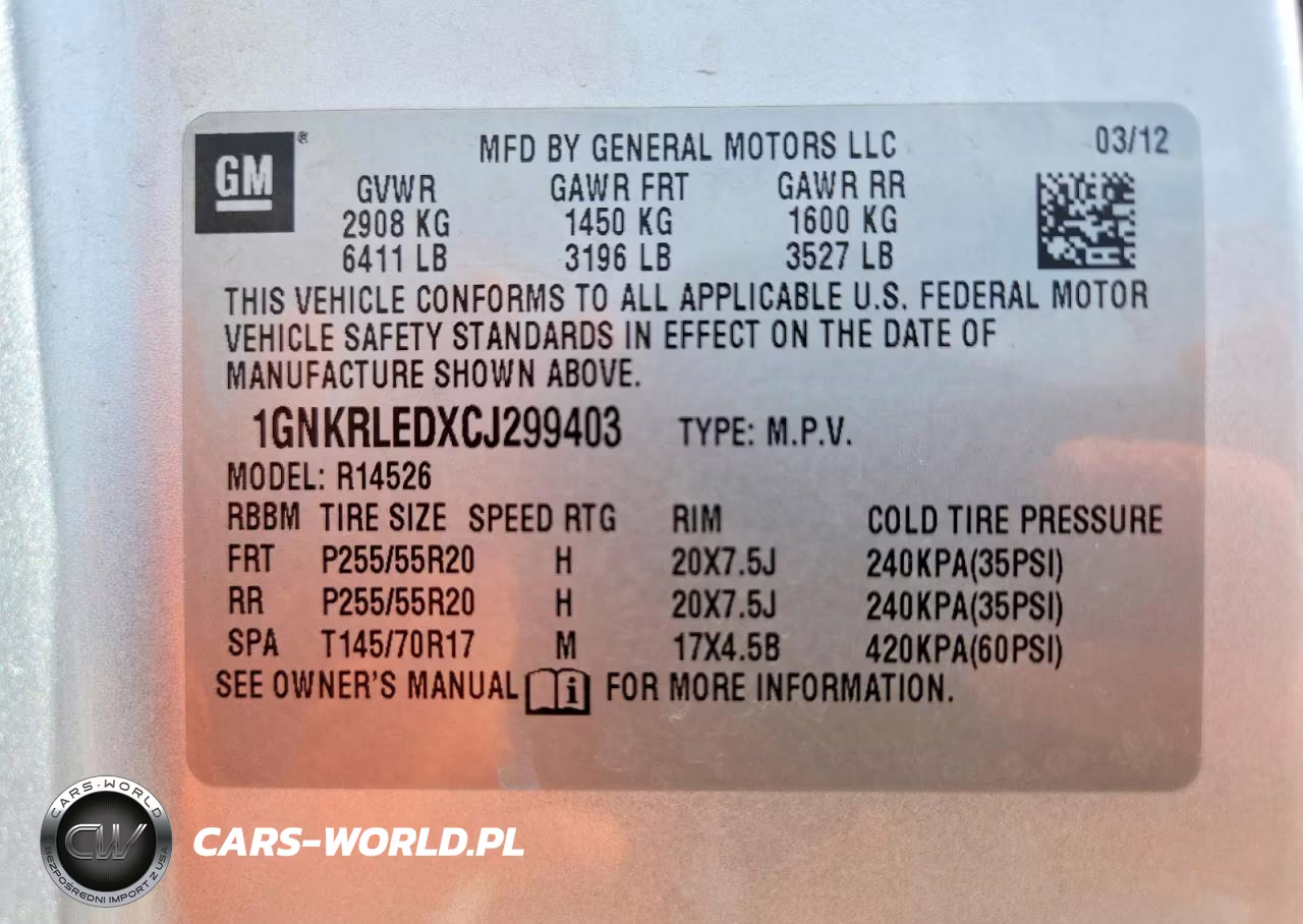 2012 Chevrolet Traverse Ltz VIN:1GNKRLEDXCJ299403 - 13