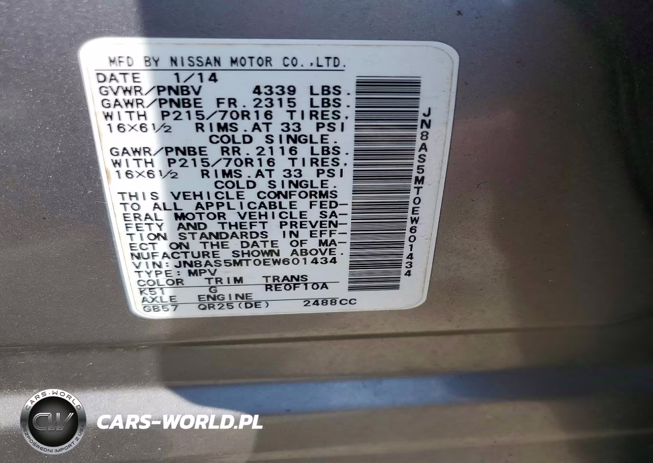 2014 Nissan Rogue Select S VIN:JN8AS5MT0EW601434 - 12