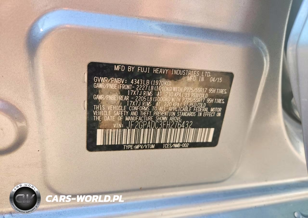 2015 Subaru Xv Crosstrek 2.0 Premium VIN:JF2GPADC3FH276432 - 13
