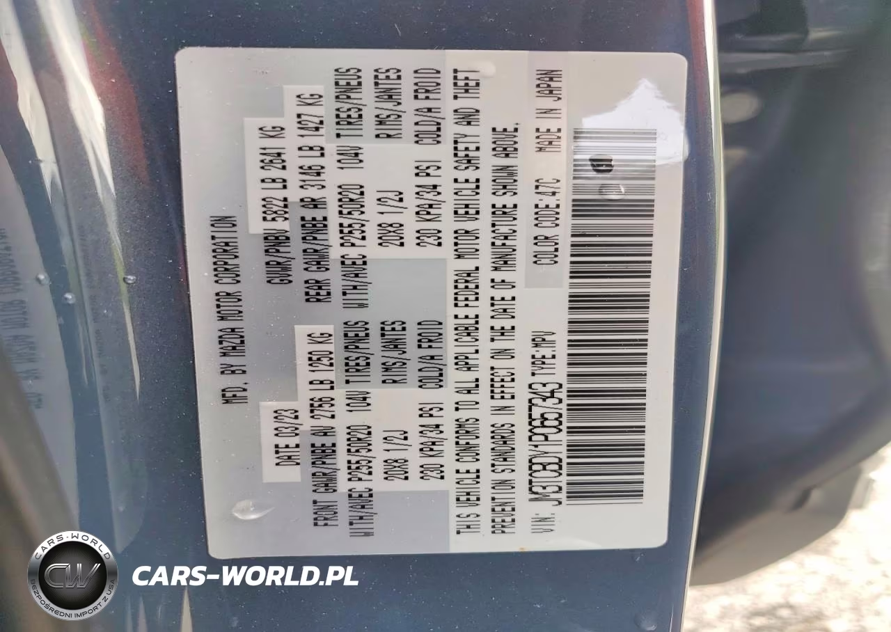 2023 Mazda Cx-9 Grand Touring VIN:JM3TCBDY1P0657343 - 13