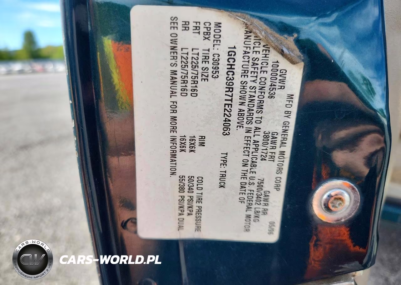 1996 Chevrolet Gmt-400 C3500 VIN:1GCHC39R7TE224063 - 13