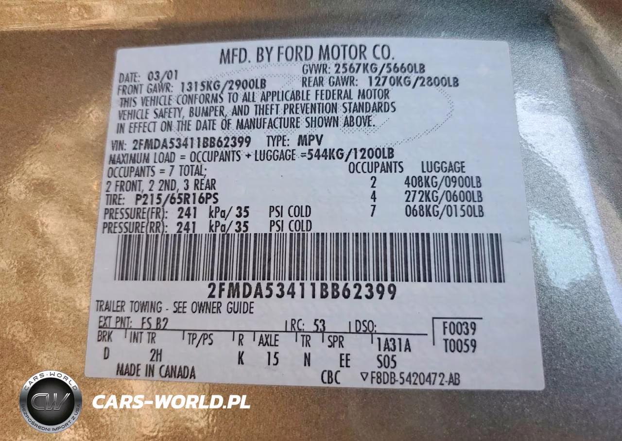 2001 Ford Windstar Sel VIN:2FMDA53411BB62399 - 13