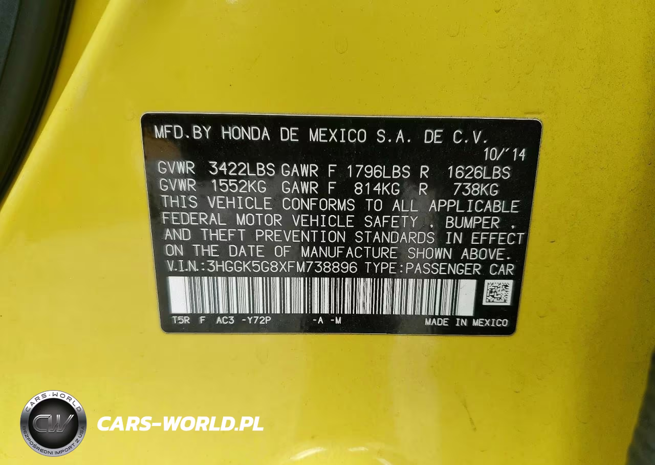 2015 Honda Fit Ex VIN:3HGGK5G8XFM738896 - 13