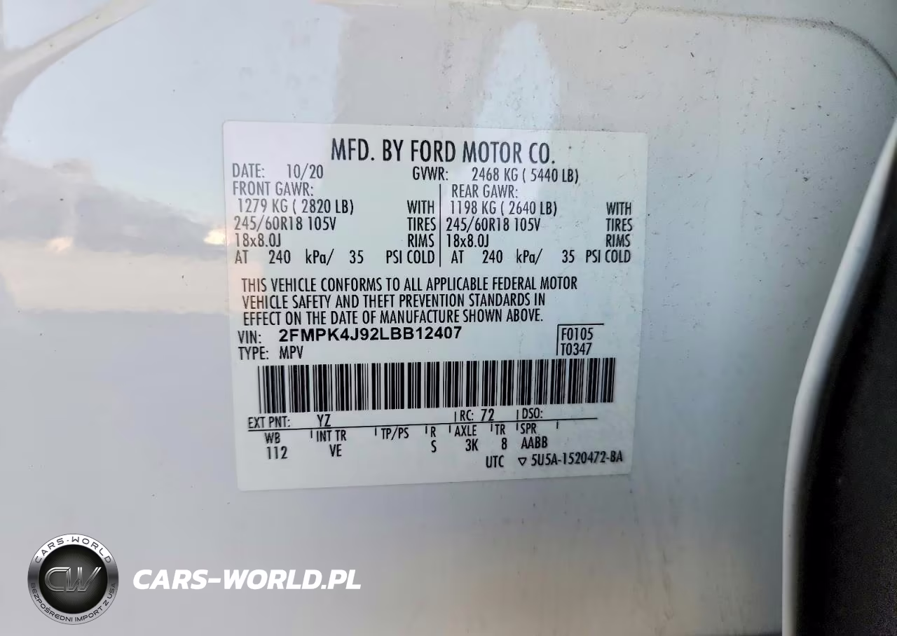 2020 Ford Edge Sel VIN:2FMPK4J92LBB12407 - 13