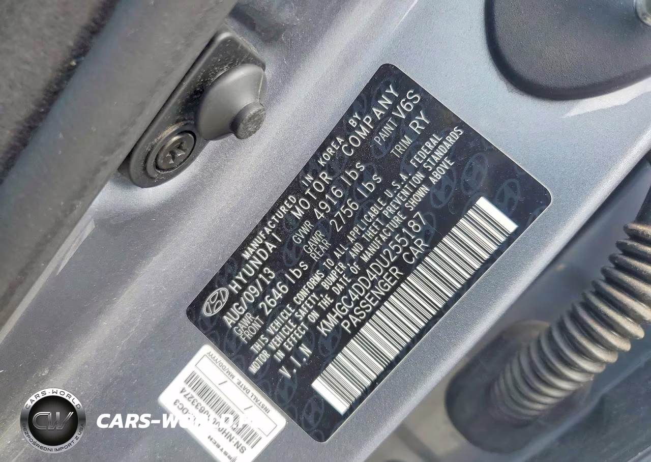 2013 Hyundai Genesis 3.8L VIN:KMHGC4DD4DU255187 - 12