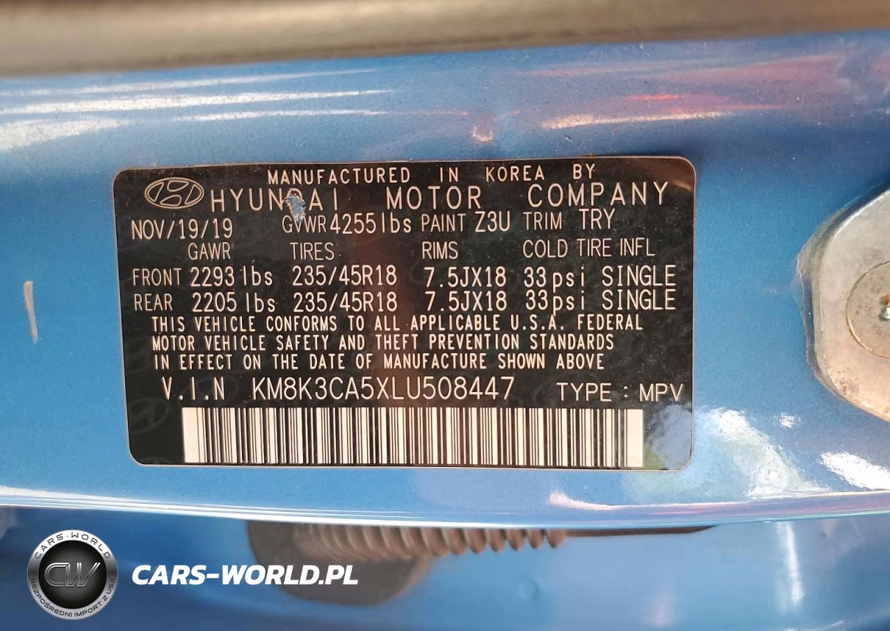 2020 Hyundai Kona Limited VIN:KM8K3CA5XLU508447 - 13