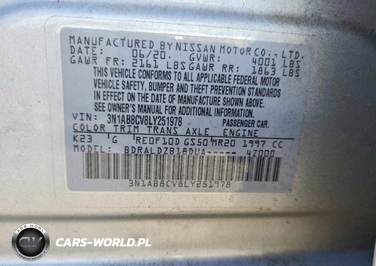 2020 Nissan Sentra Sv VIN:3N1AB8CV8LY251978 - 13