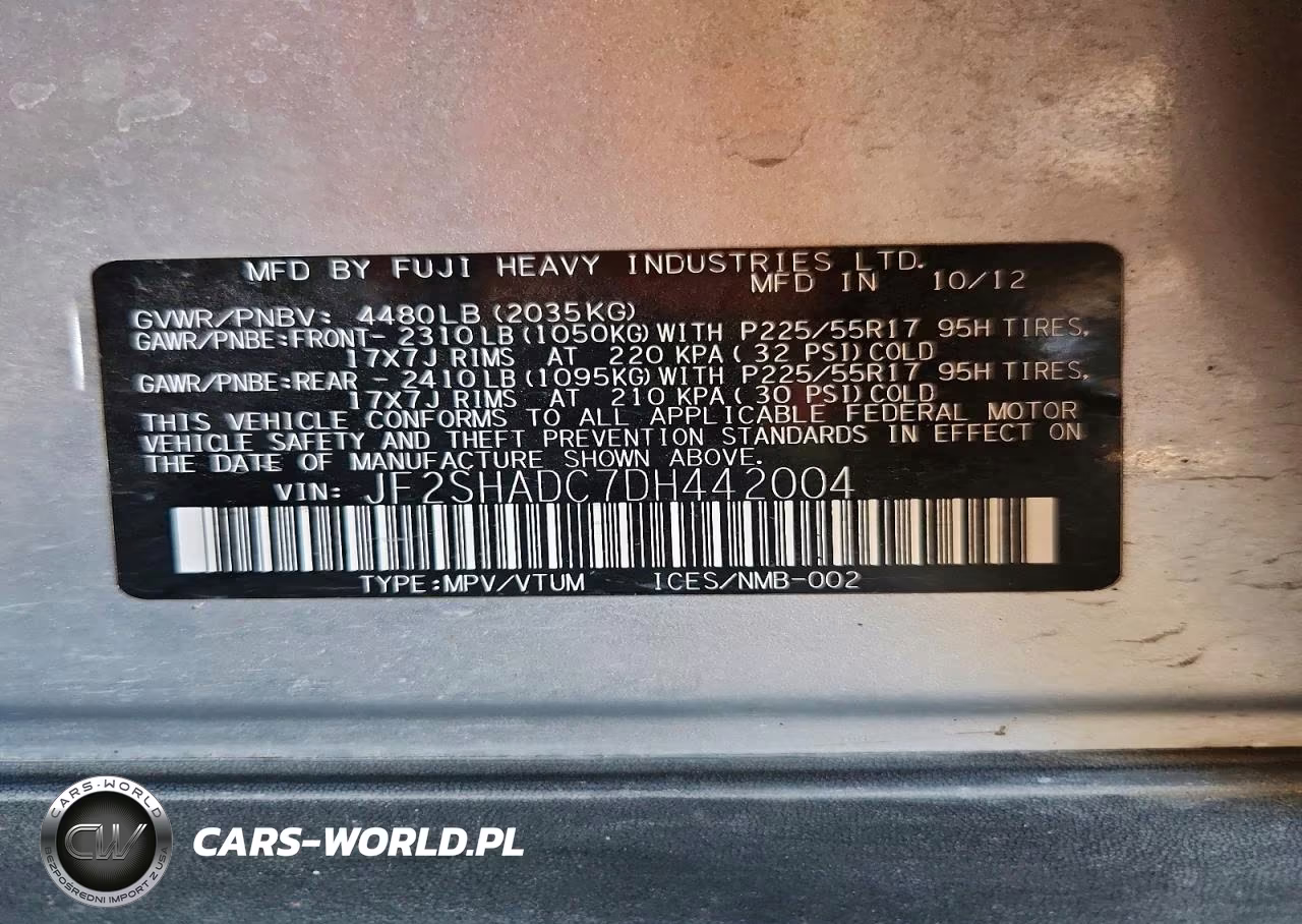 2013 Subaru Forester 2.5X Premium VIN:JF2SHADC7DH442004 - 12