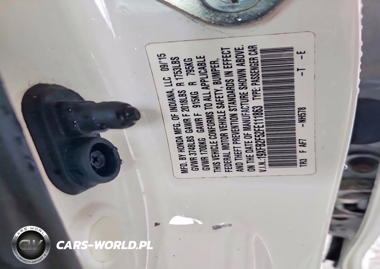 2015 Honda Civic Lx VIN:19XFB2F52FE111863 - 12