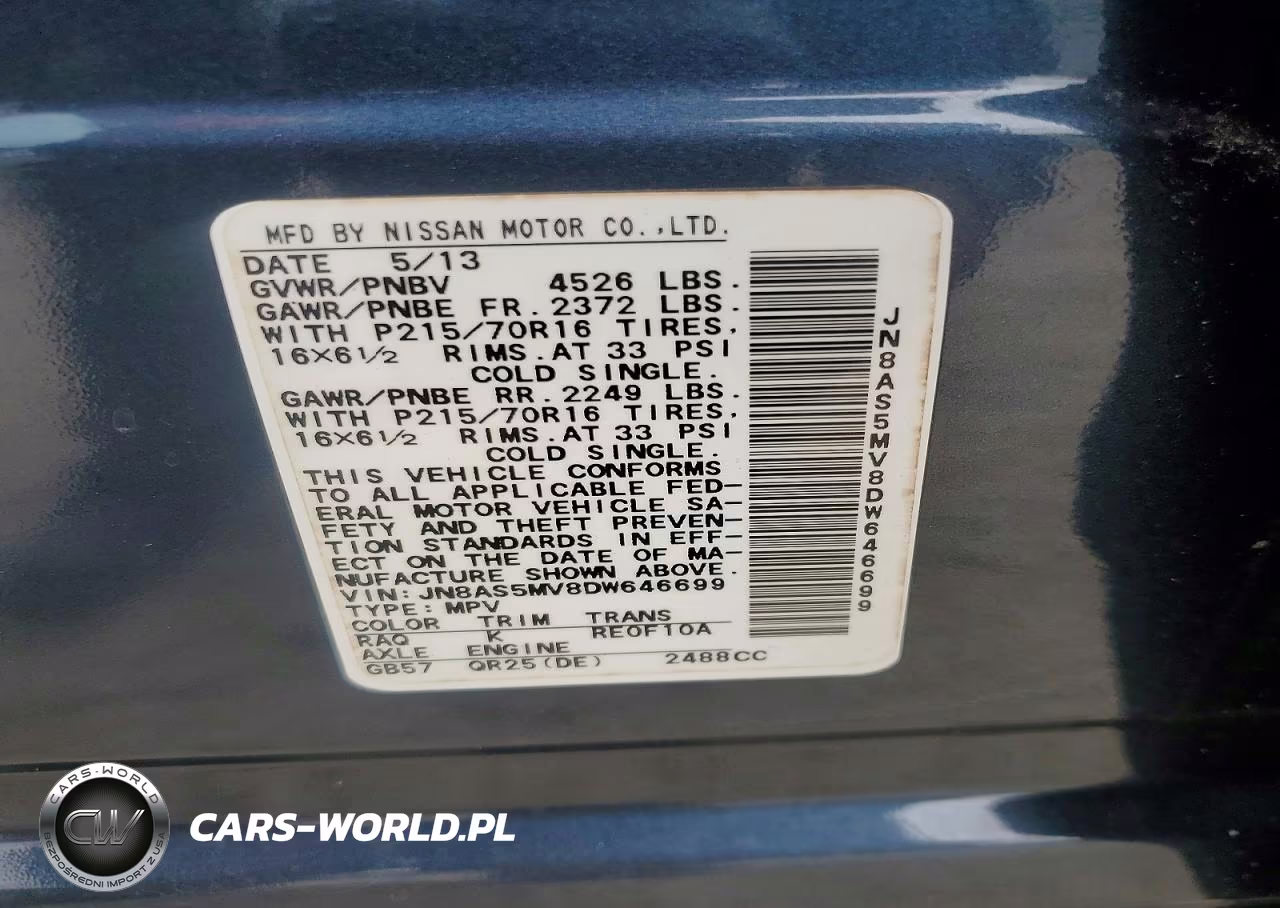 2013 Nissan Rogue S VIN:JN8AS5MV8DW646699 - 12