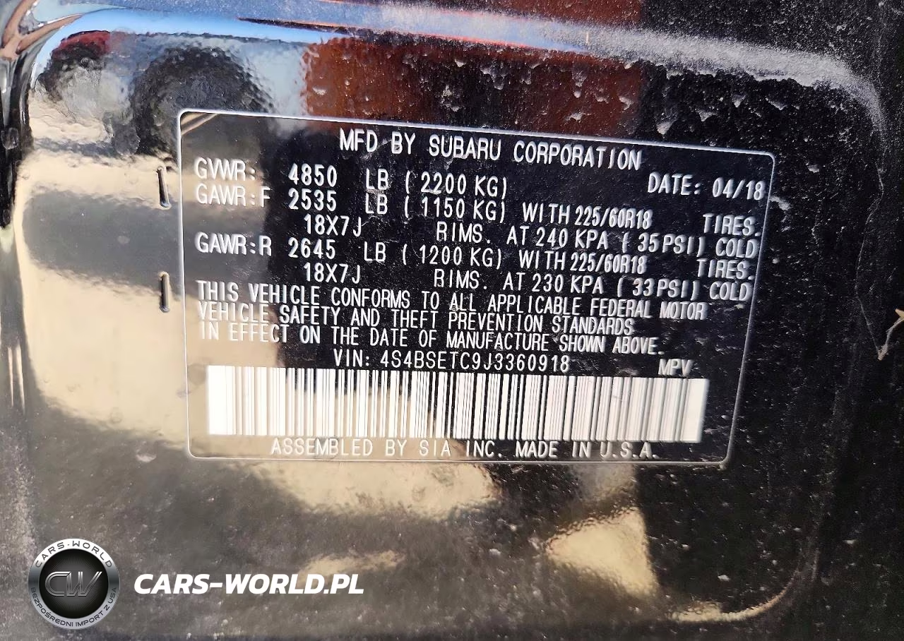 2018 Subaru Outback Touring VIN:4S4BSETC9J3360918 - 14