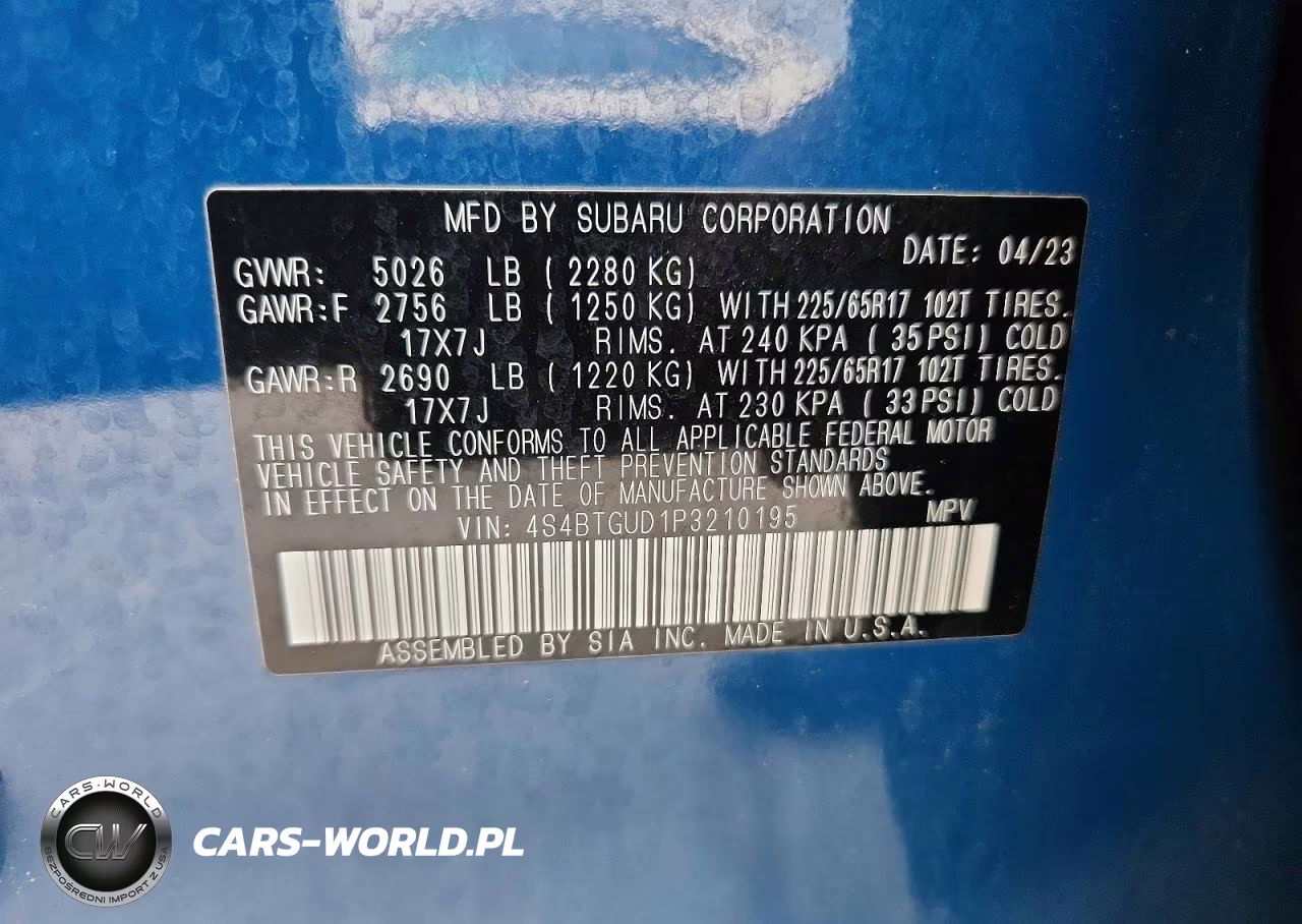 2023 Subaru Outback Wilderness VIN:4S4BTGUD1P3210195 - 13