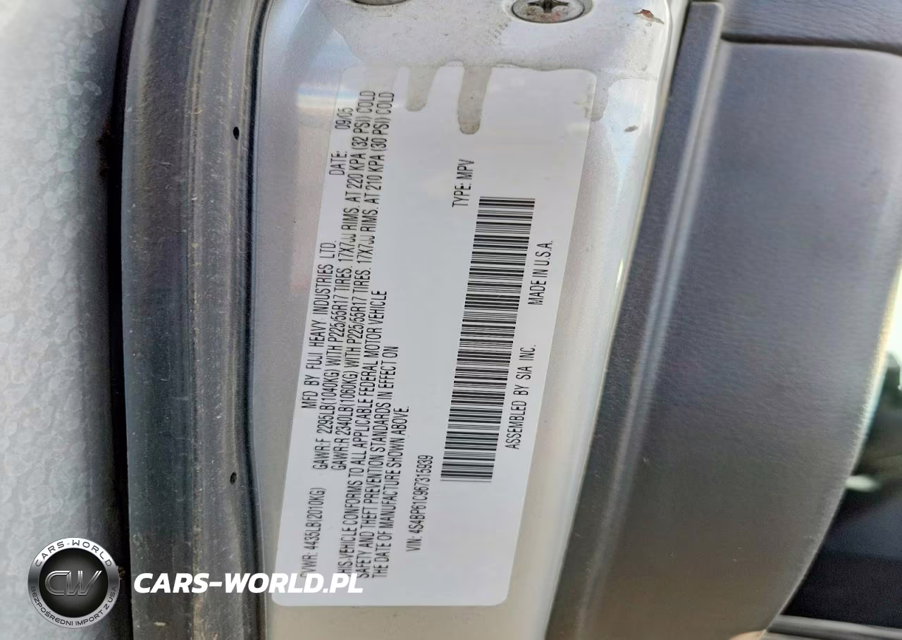 2006 Subaru Legacy Outback 2.5I VIN:4S4BP61C967315939 - 12