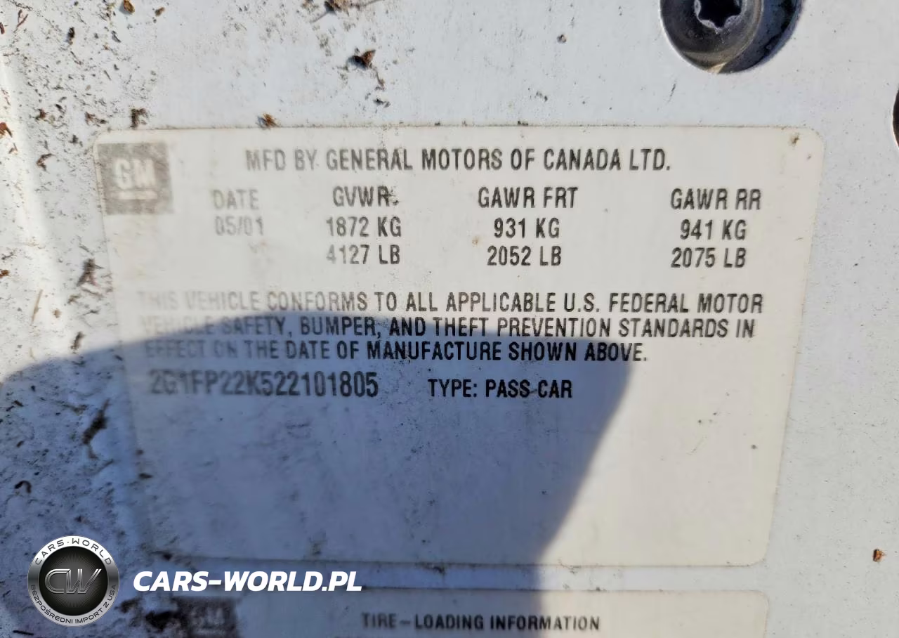 2002 Chevrolet Camaro VIN:2G1FP22K522101805 - 13