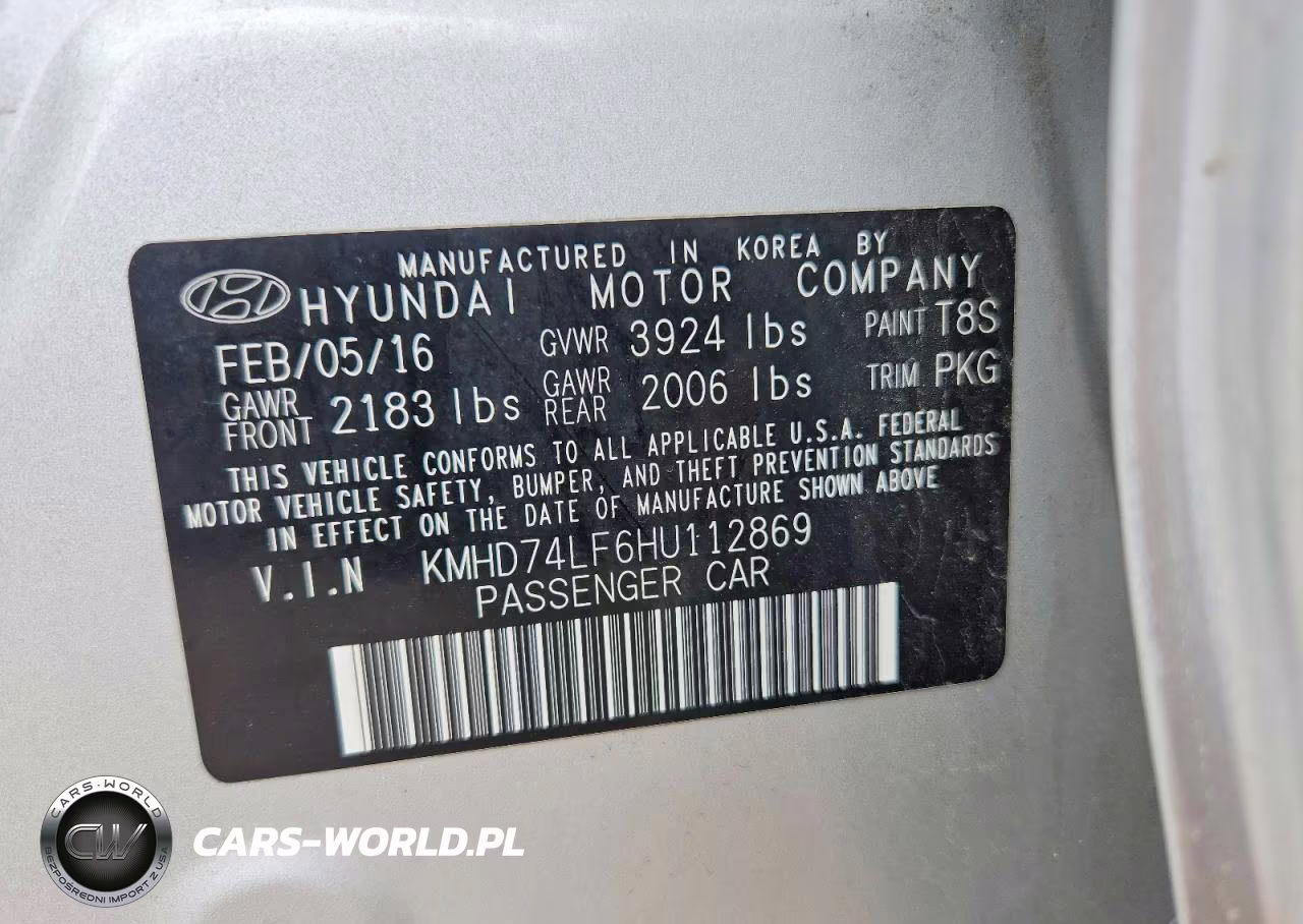 2017 Hyundai Elantra Se VIN:KMHD74LF6HU112869 - 12
