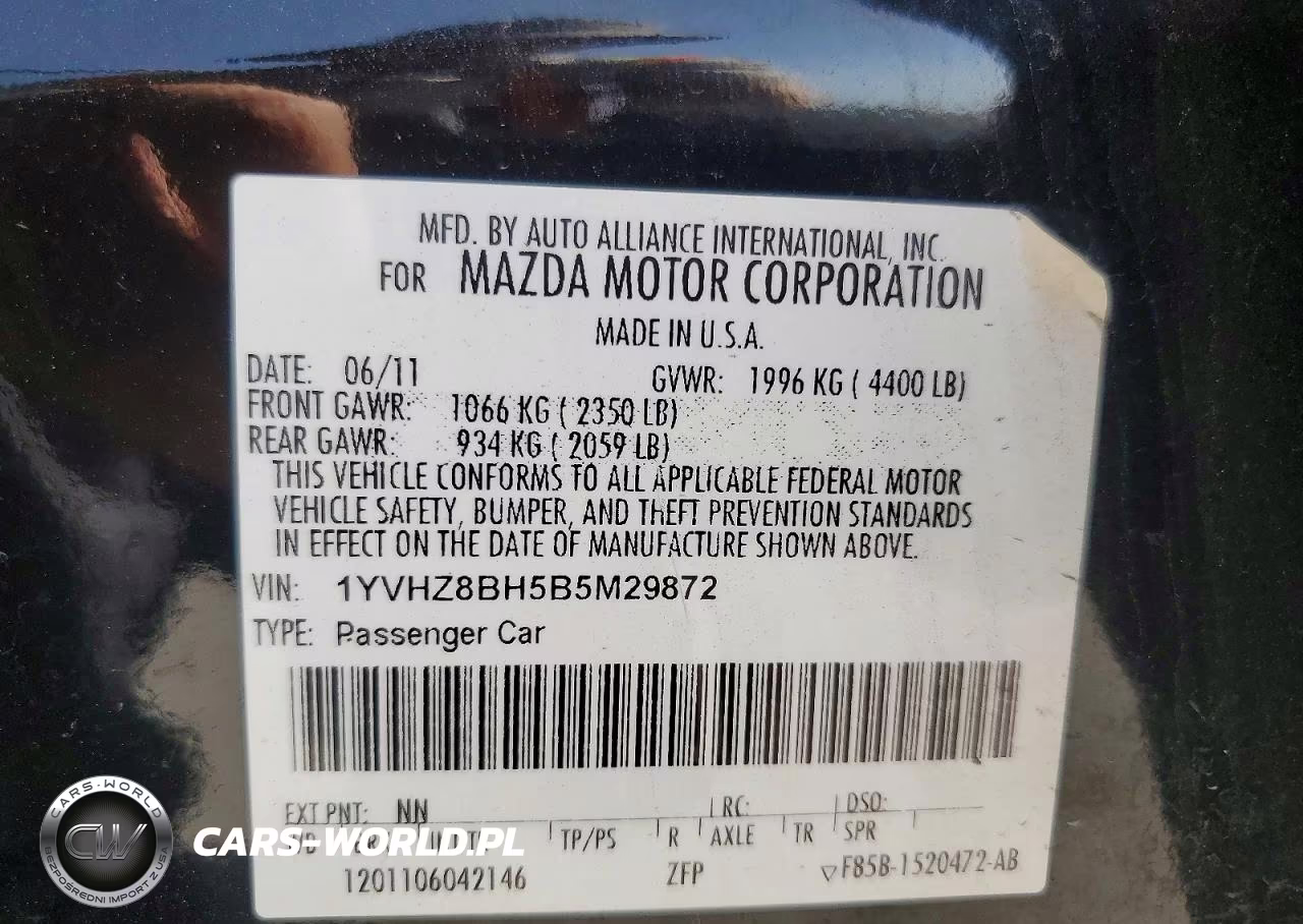 2011 Mazda 6 I VIN:1YVHZ8BH5B5M29872 - 12