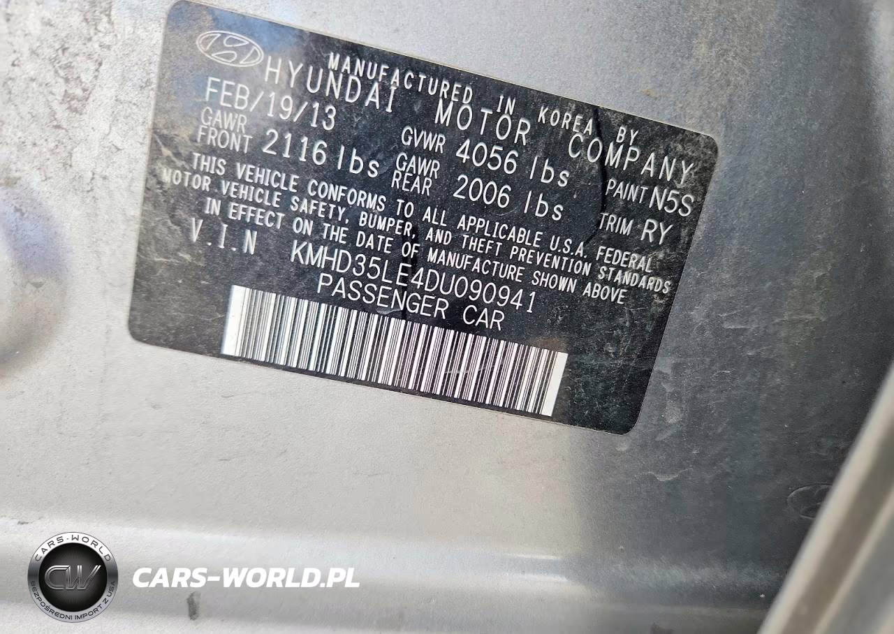 2013 Hyundai Elantra Gt Base VIN:KMHD35LE4DU090941 - 12