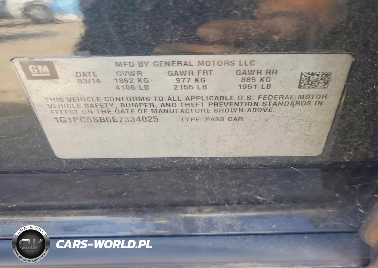 2014 Chevrolet Cruze Lt VIN:1G1PC5SB6E7334025 - 12