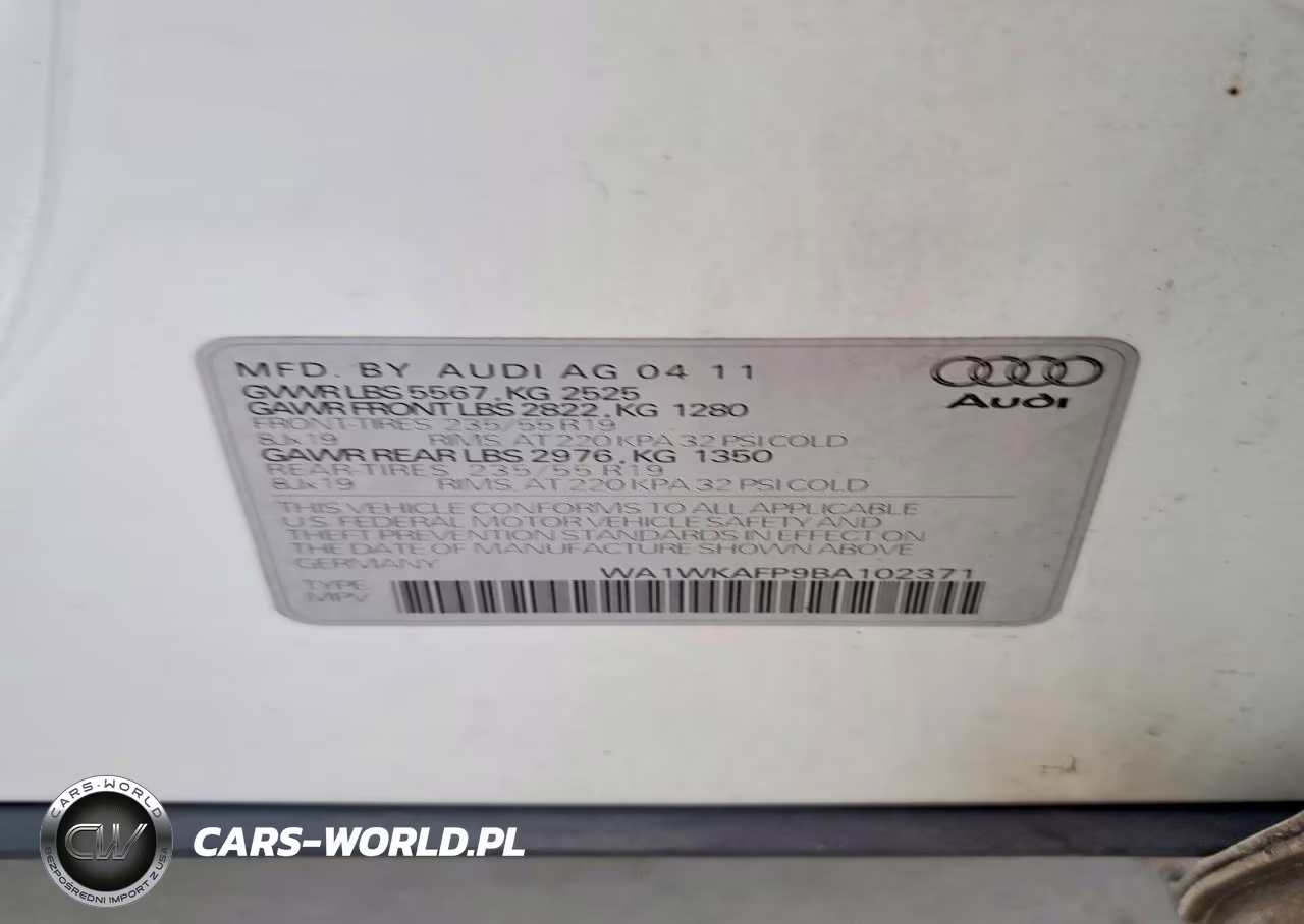 2011 Audi Q5 VIN:WA1WKAFP9BA102371 - 13